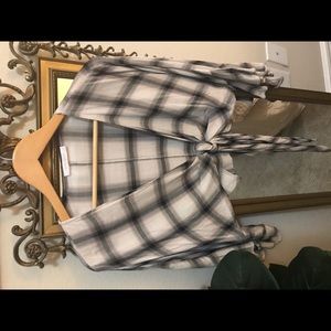 Plaid tie top